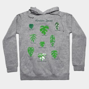 Monstera Species with Labels Hoodie